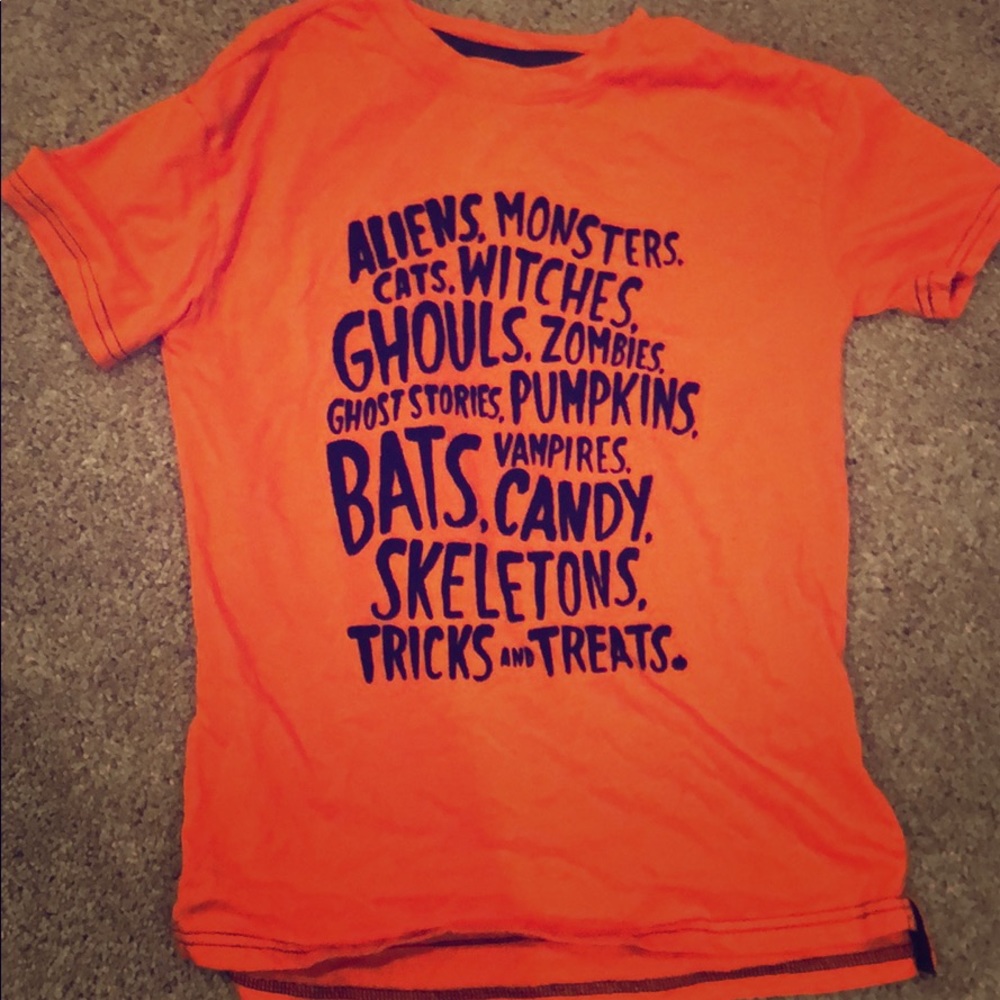 Cat and jack Halloween shirt 8-10 size